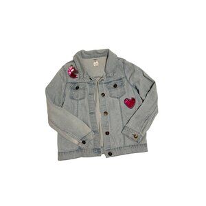 Carter's Jean Jacket With Sequin Patches Size 8